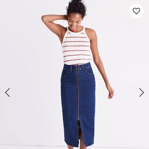 Madewell Denim Midi Pencil Skirt, size 31